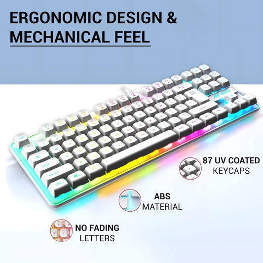 Ant Esports MK710 V2 Membrane TKL Wired Gaming Keyboard Mouse Combo