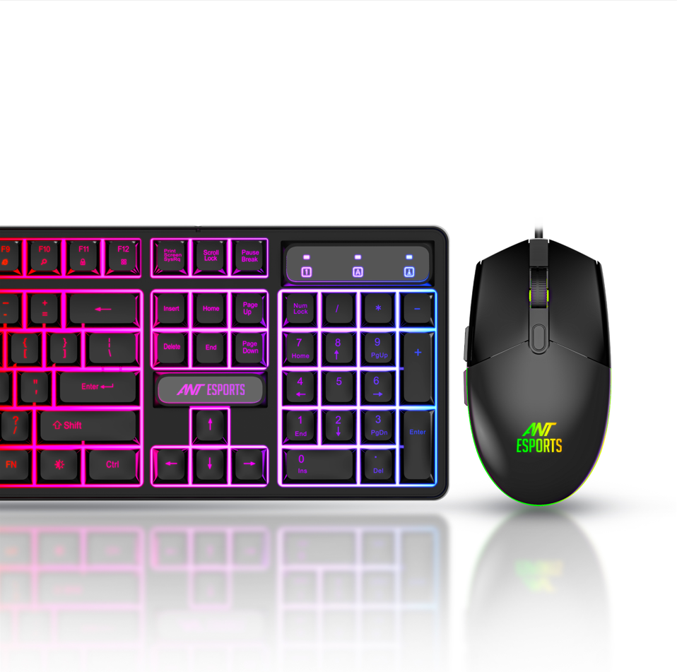Ant Esports KM1650 Pro Membrane Keyboard wireless Combo black