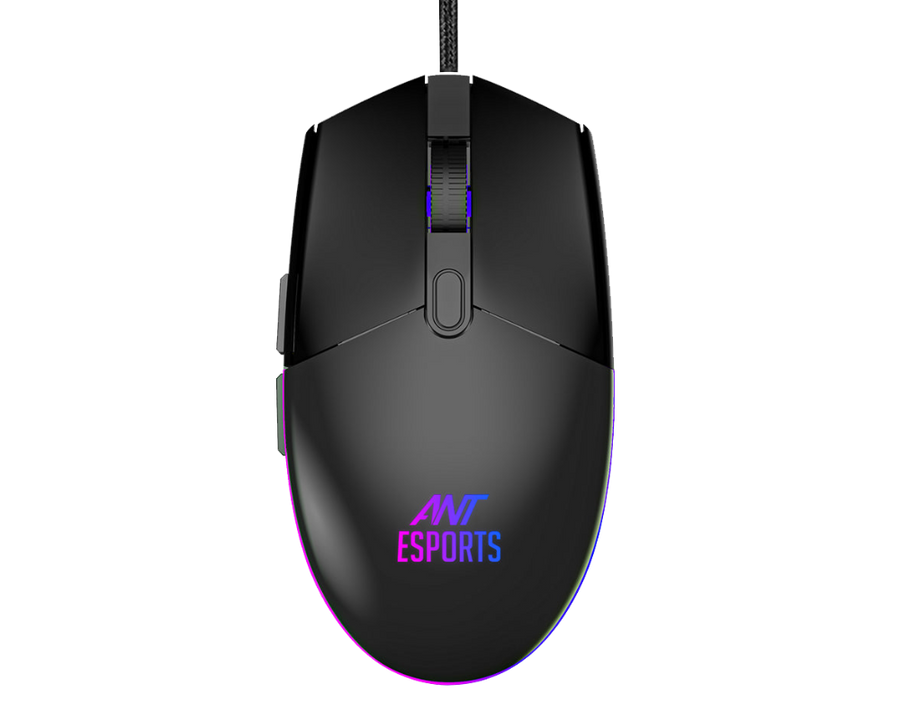 Ant Esports GM60 3600DPI RGB Wired Gaming Mouse Black