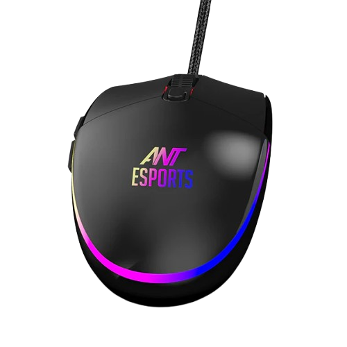 Ant Esports GM60 3600DPI RGB Wired Gaming Mouse Black