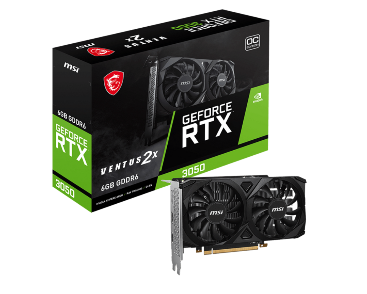 MSI GeForce RTX 3050 Ventus 2X 6G OC, Graphic Card