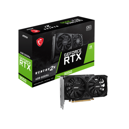 MSI GeForce RTX 3050 Ventus 2X 6G OC, Graphic Card