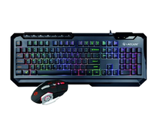 LAPCARE LGC-003 RGB Rainbow Gaming Keyboard and Mouse Combo (Black)