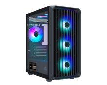 Ant Esports 205 Mini 6F Mini-Tower Micro-ATX, Mini-ITX Black Cabinet 6x120mm