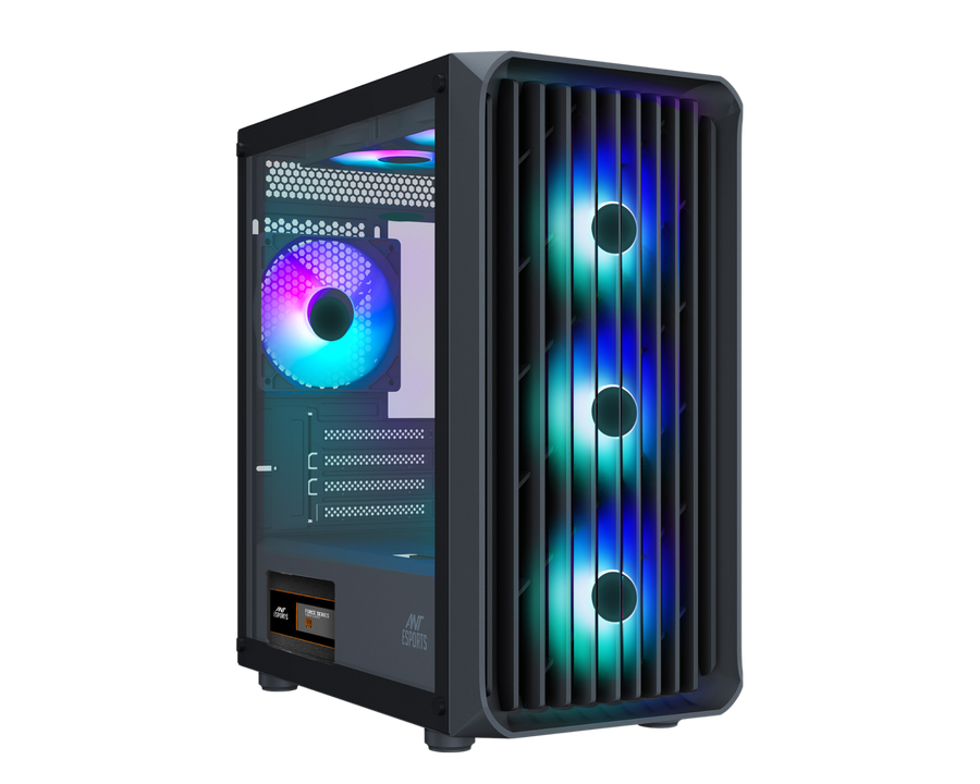 Ant Esports 205 Mini 6F Mini-Tower Micro-ATX, Mini-ITX Black Cabinet 6x120mm