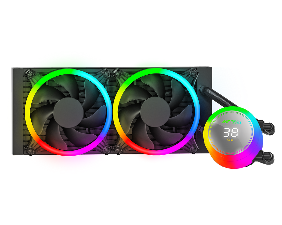 Ant Esports ICE Chroma 240mm ARGB AM5/LGA1851 Black AIO Liquid Cooler
