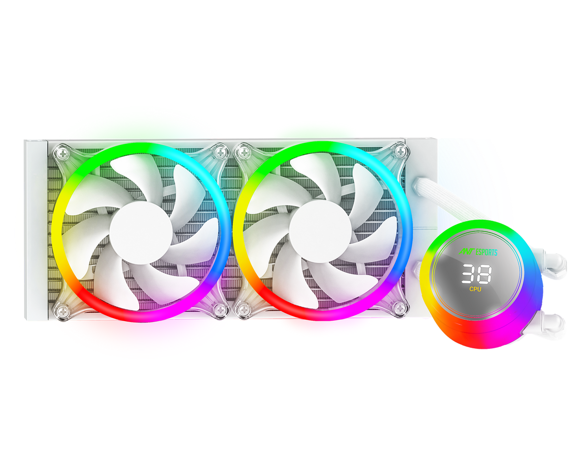 Ant Esports ICE Chroma 240mm ARGB AM5/LGA1851 White AIO Liquid Cooler