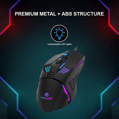 LAPCARE Champ LGM-105 Wired Gaming Mouse (Black)