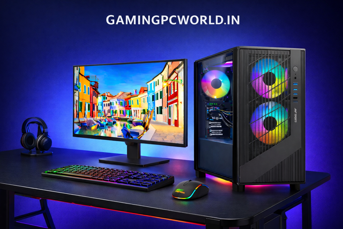 Gaming PC - Ryzen 5 5500, 8 GB RAM, 512 GB NVMe SSD, Gaming Keyboard & Mouse, 24" Monitor