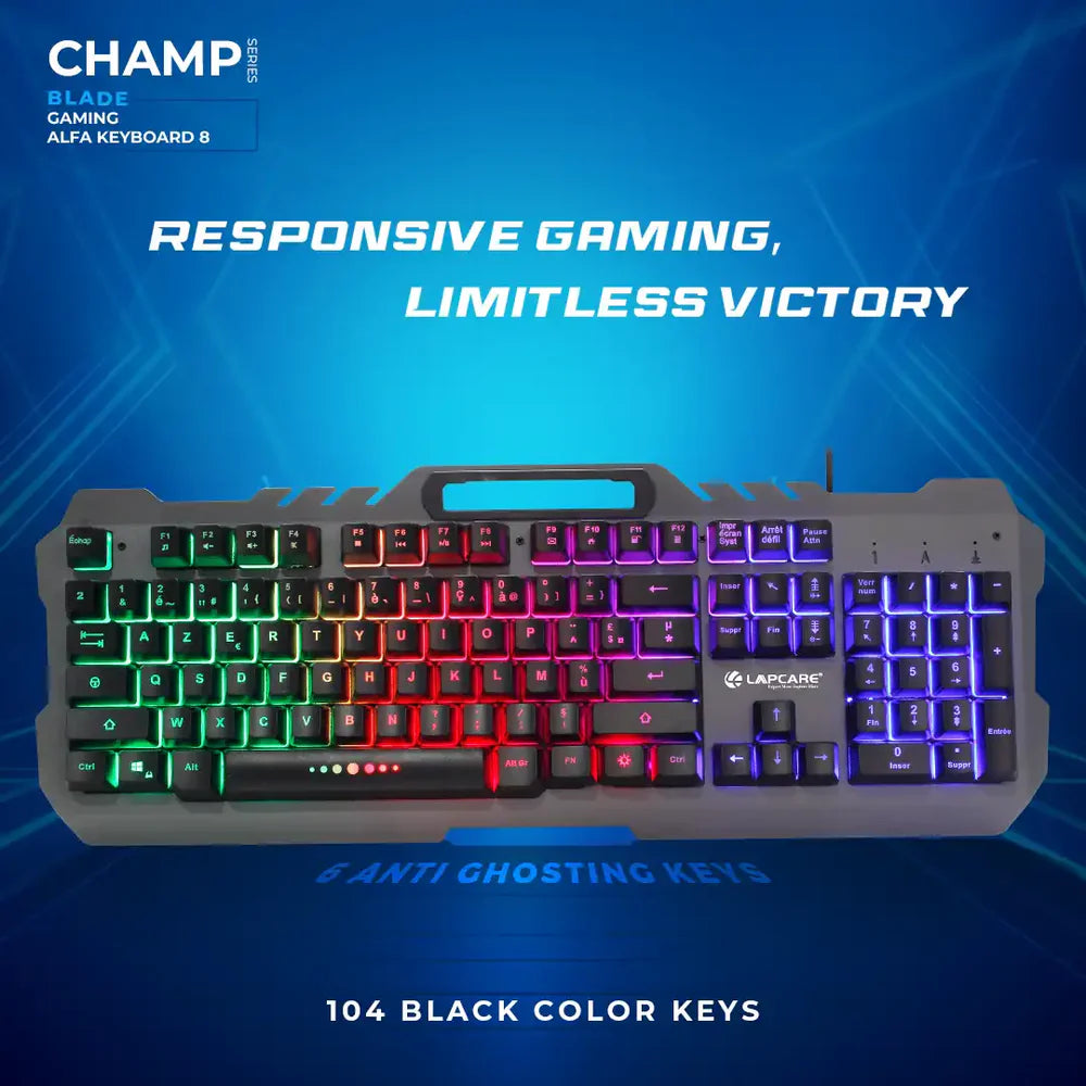 LAPCARE Alfa KBD 8 Blade Champ Gaming Membrane Keyboard