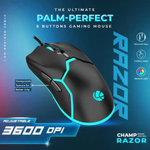Lapcare Champ Razor Gaming RBG Mouse 3600dpi (LGM-204)