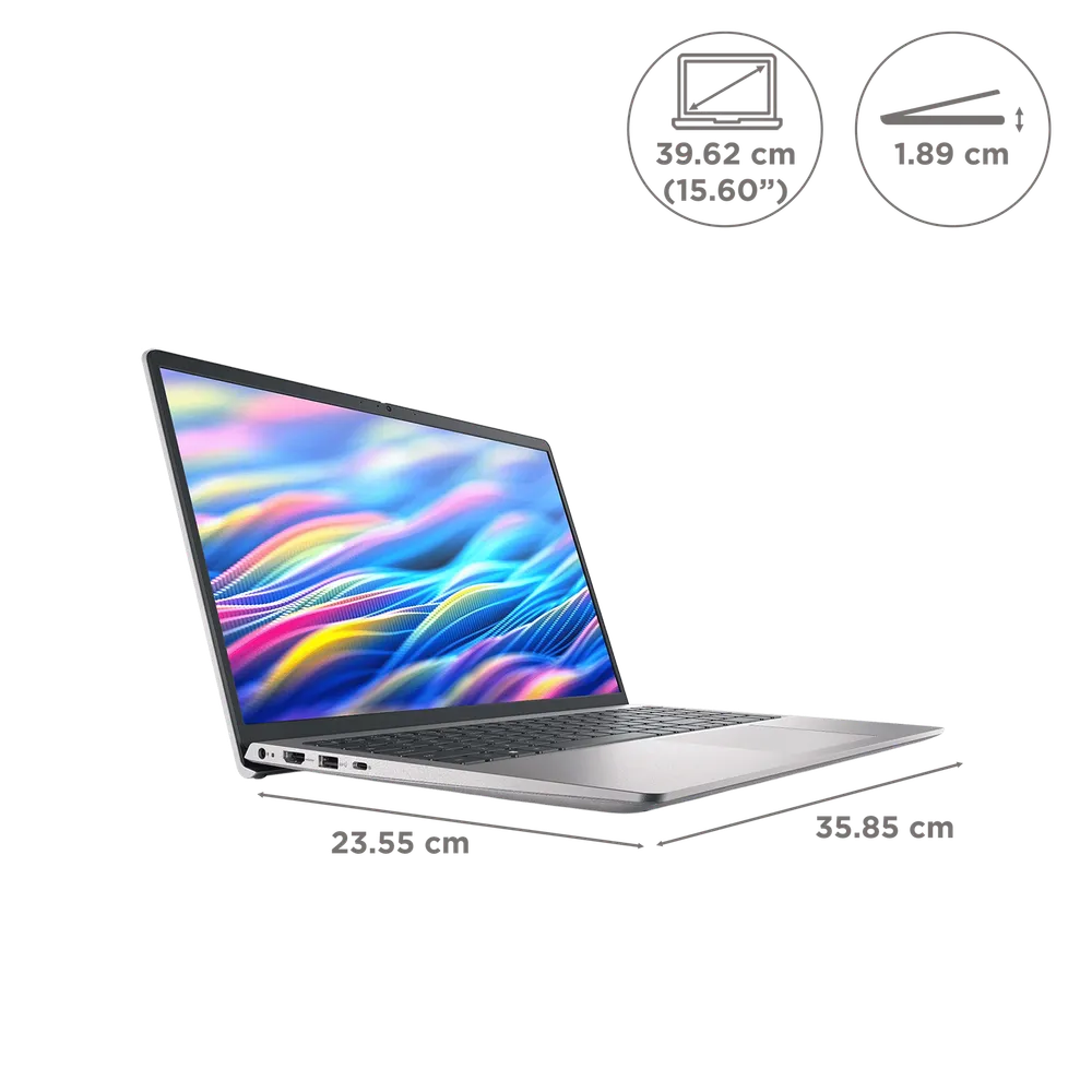 DELL DC 15260 Intel Core Ultra 5 225H Thin & Light Laptop (8GB, 512GB SSD, Windows 11 Home, 15.6 inch Full HD Anti-Glare Display, MS Office Home 2024, Platinum Silver, 1.66 KG)