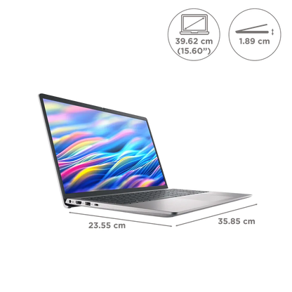 DELL DC 15260 Intel Core Ultra 5 225H Thin & Light Laptop (8GB, 512GB SSD, Windows 11 Home, 15.6 inch Full HD Anti-Glare Display, MS Office Home 2024, Platinum Silver, 1.66 KG)