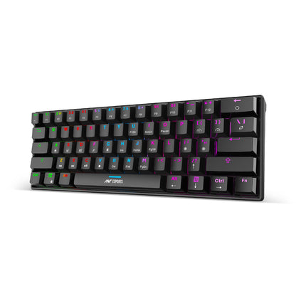 Ant Esports MK1300 V2 Mechnical Wired Gaming keyboard,with RGB, (Black)