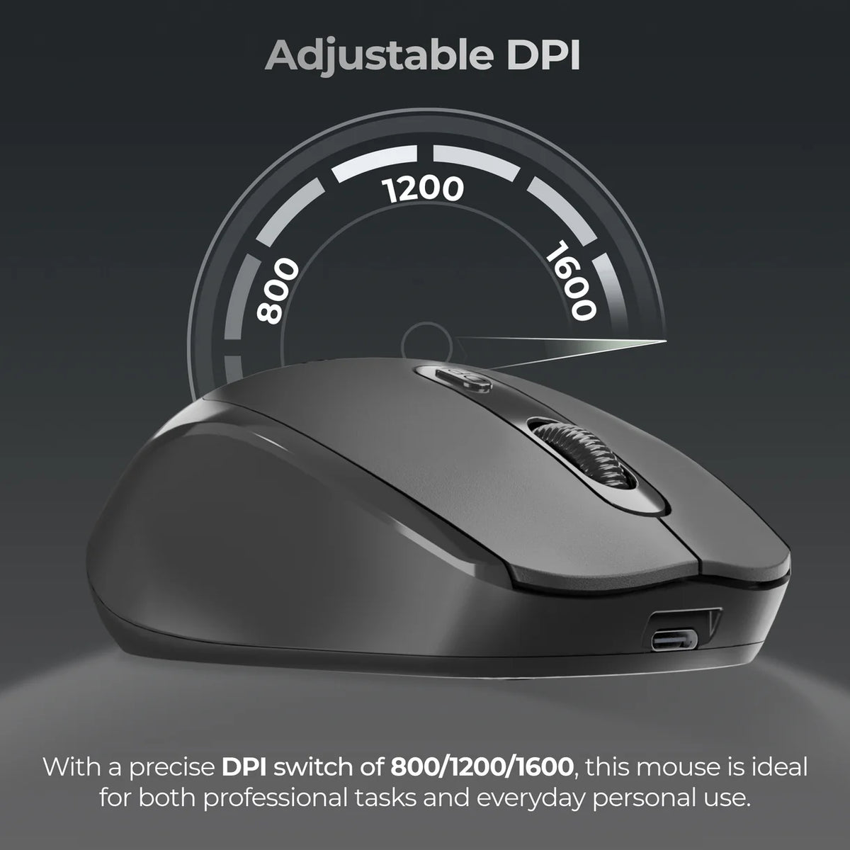 Foxin Flow Wireless Mouse - Black