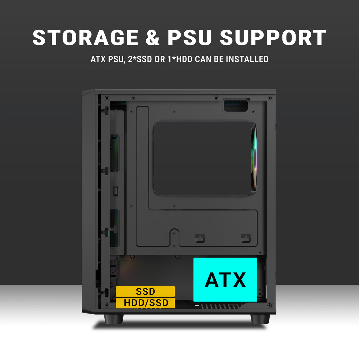 Ant Esports 400 Air mini (M-ATX/M-ITX) Black Cabinet 3x120mm Fans