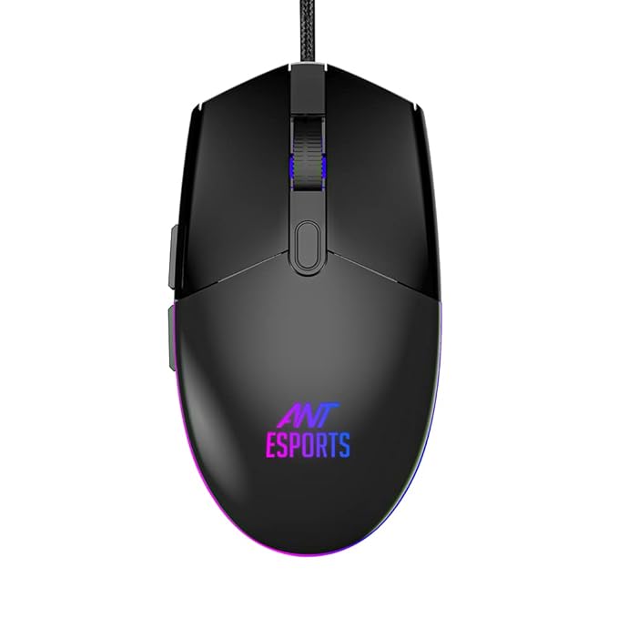 Ant Esports GM60 Wired Optical Gaming Mouse - Black