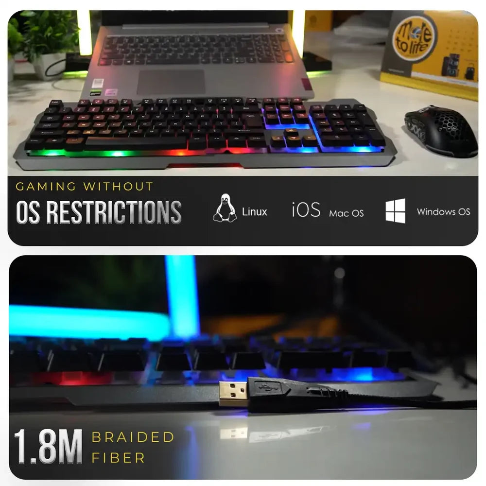 LAPCARE Alfa KBD 8 Blade Champ Gaming Membrane Keyboard