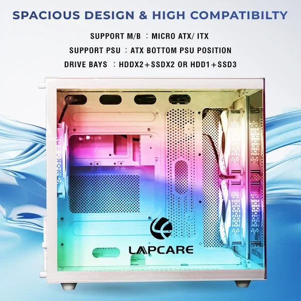Lapcare LGT-450 Gaming Cabinet (White)