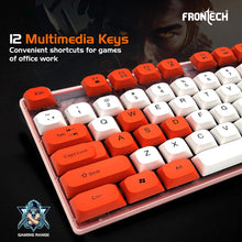 FRONTECH Nova Knight Gaming Keyboard and Mouse (KB-0043, Orange & White)
