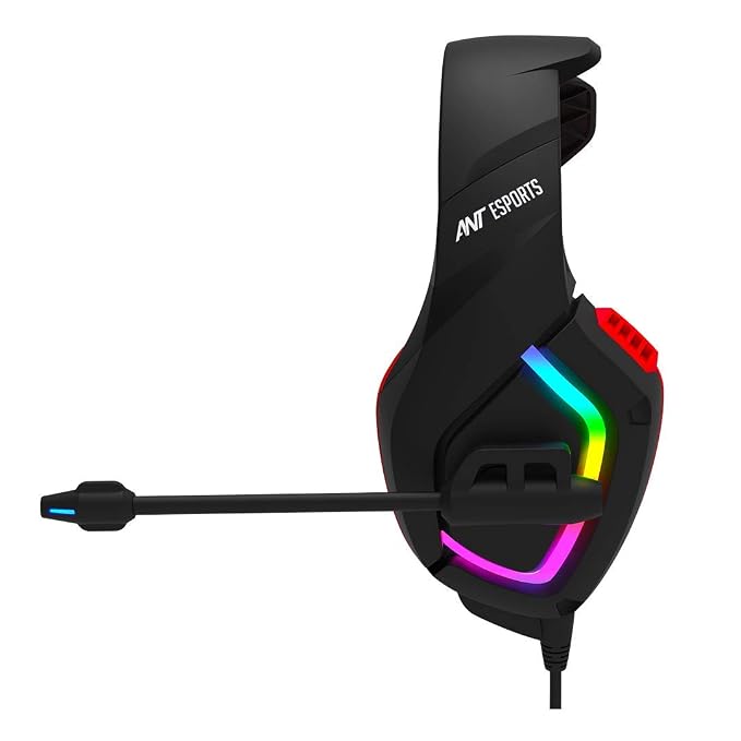Ant Esports H530 RGB Gaming Headset - Black Red
