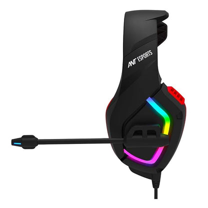 Ant Esports H530 RGB Gaming Headset - Black Red