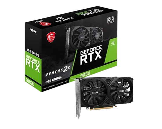 MSI GeForce RTX 3050 Ventus 2X 6G OC, Graphic Card