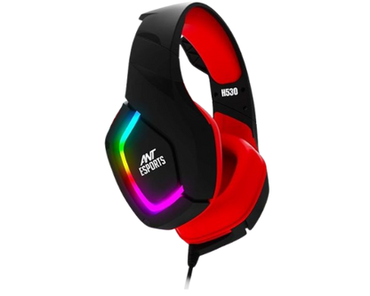 Ant Esports H530 RGB Gaming Headset - Black Red