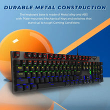 LAPCARE Champ (LGK-105) Full Anti Ghosting Mechanical RGB Gaming USB-A Keyboard, Blue Axis Keys