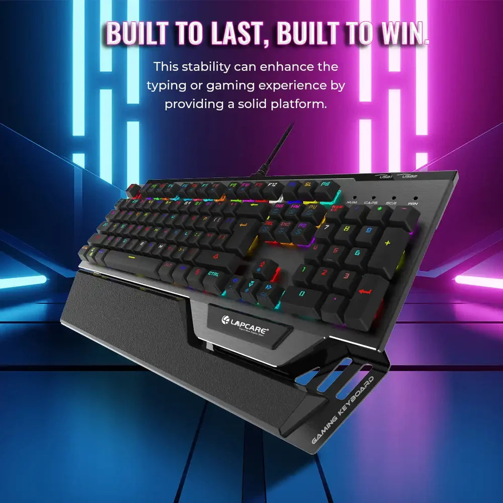 LAPCARE Champ (LGK-108) Full Anti ghosting Mechanical RGB Gaming Keyboard