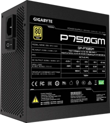 Gigabyte 750W 80 Plus Gold Power Supply GP-P750GM