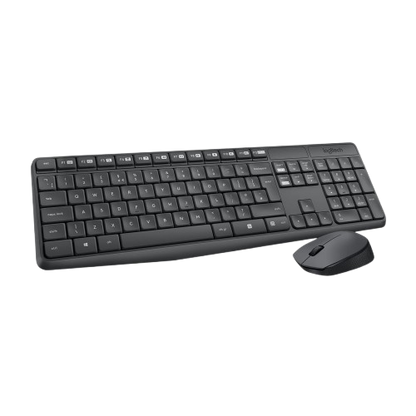 Logitech Wireless Keyboard and Mouse Combo,MK235- Black