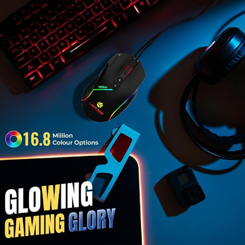LAPCARE Champ LGM-108 Gaming Mouse (Black)