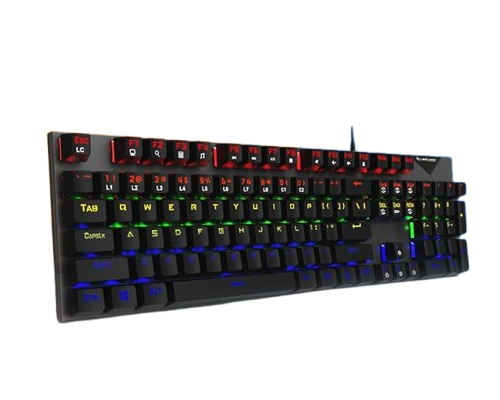 LAPCARE Champ (LGK-105) Full Anti Ghosting Mechanical RGB Gaming USB-A Keyboard, Blue Axis Keys