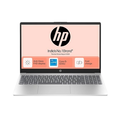 HP 15, 12 Gen Intel Core i5-1235U, 8GB DDR4, 512GB SSD, 15.6-inch(39.6cm), Anti-glare, Micro-edge, FHD Laptop, Intel UHD Graphics, 1080p FHD camera, Backlit KB(Win11, Office21, Silver,1.59kg) fd0070TU