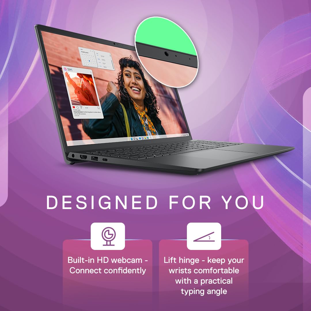 Dell Inspiron 3530 13th Gen Laptop, Intel Core i5-1335U/8GB/512GB SSD/15.6" (39.62cms) 120Hz Refresh Rate on a FHD IPS Display with Dell Comfortview/Win 11+MSO'21+McAfee 15 Month/Carbon Black