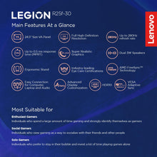 Lenovo Legion R25f-30, 25 Inch Gaming Monitor