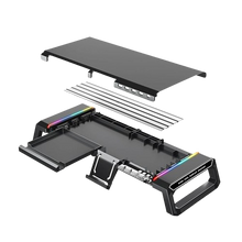Acer Ergo Monitor Stand, RGB Lighting, 4-Port USB Hub(Black)