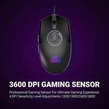 Ant Esports GM60 Wired Optical Gaming Mouse - Black