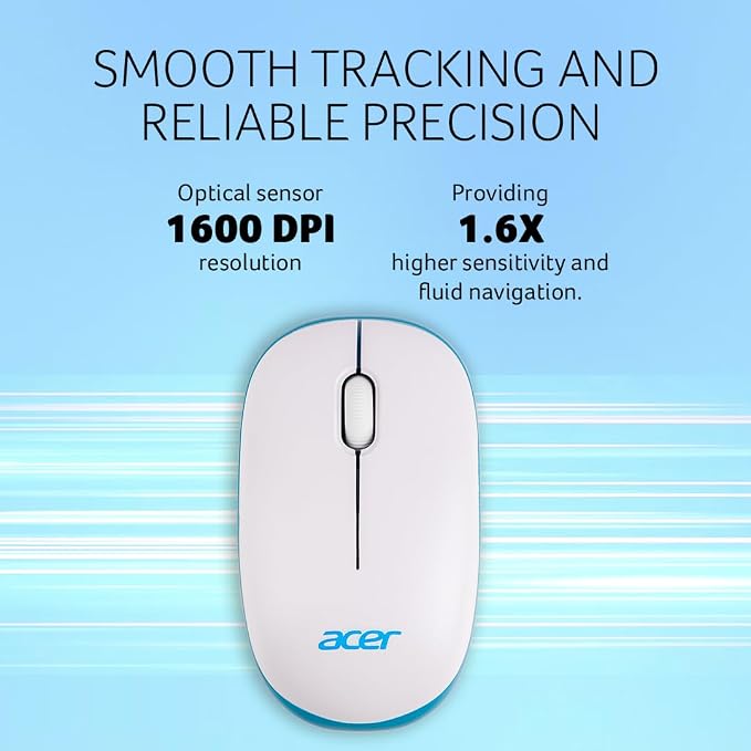 Acer Wireless Mouse W/Blue (ZC.A01SI.0WC)