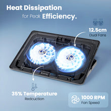 Lapcare Chillmate Powerful Laptop Cooler Pad with Dual 125mm Fans