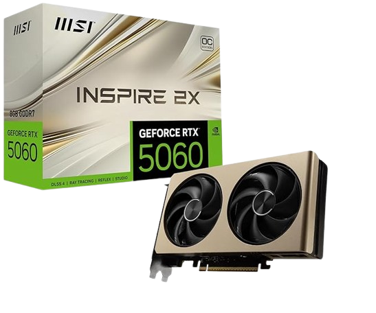 MSI GeForce RTX 5060 8GB Inspire 2X OC, Graphic Card