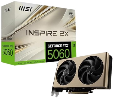 MSI GeForce RTX 5060 8GB Inspire 2X OC, Graphic Card