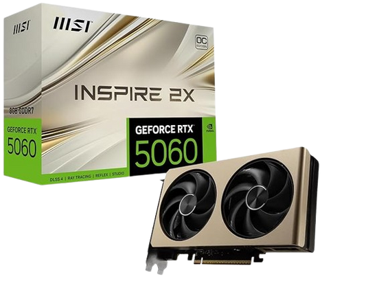 MSI GeForce RTX 5060 8GB Inspire 2X OC, Graphic Card