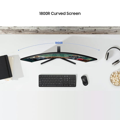 Samsung 27" 100Hz Curved Monitor|LS27D368GAWXXL|Black
