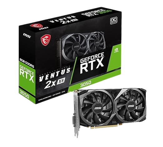 MSI Geforce RTX 3050 Ventus 2X XS 8GB OC Gaming Graphics Card