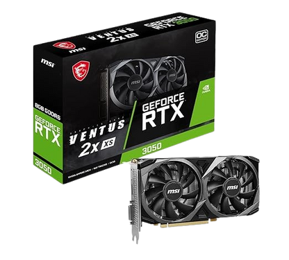 MSI Geforce RTX 3050 Ventus 2X XS 8GB OC Gaming Graphics Card