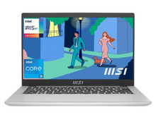 MSI Laptop Modern 14 - C12M i5 12th Gen, 8 GB RAM, 512 GB SSD, Windows, MS Office, Silver, 14" Dsiplay