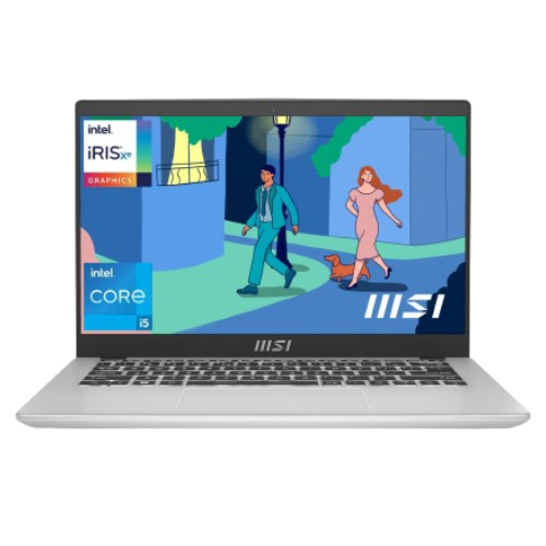 MSI Laptop Modern 14 - C12M i5 12th Gen, 8 GB RAM, 512 GB SSD, Windows, MS Office, Silver, 14" Dsiplay