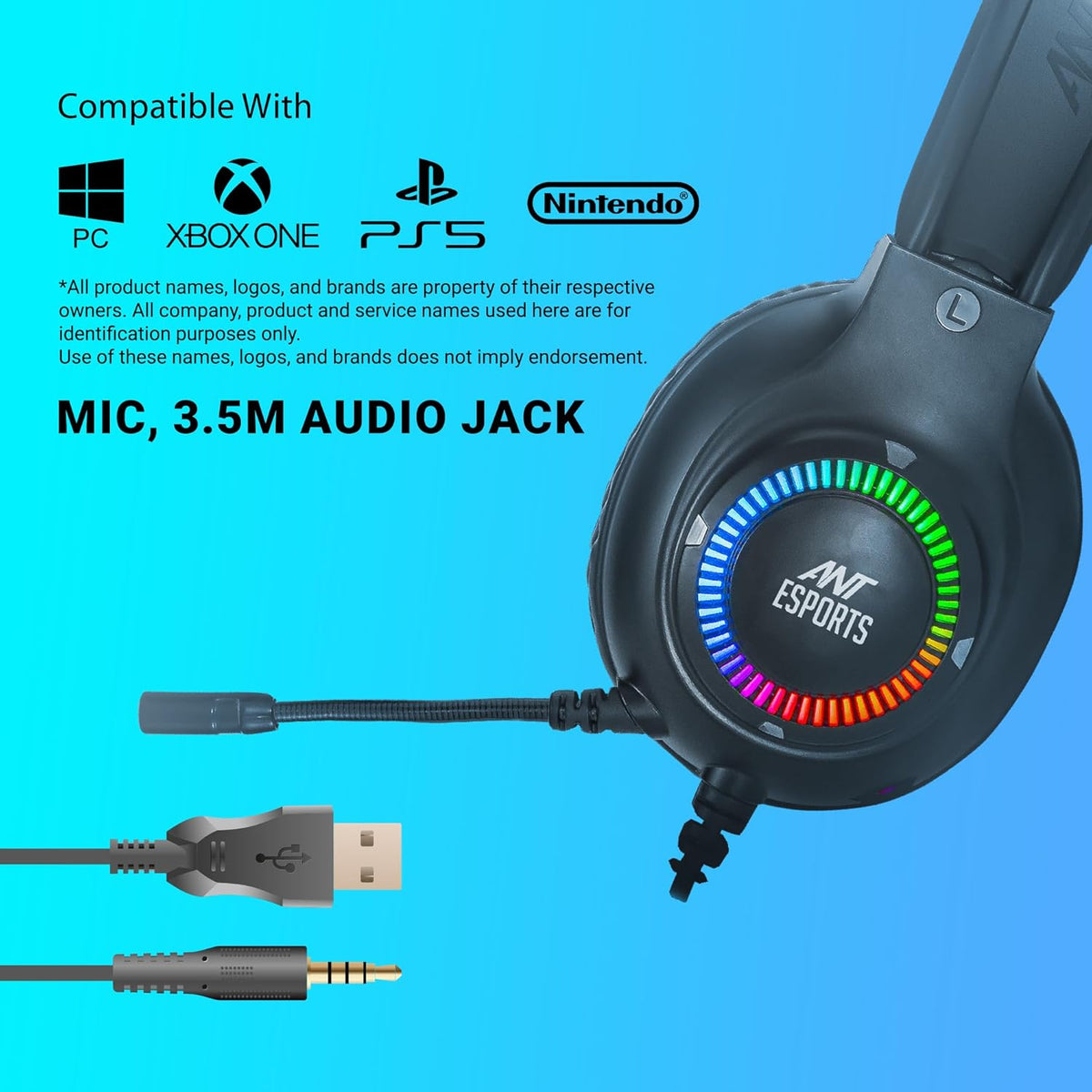 Ant Esports H580 Pro LED Gaming Headset
